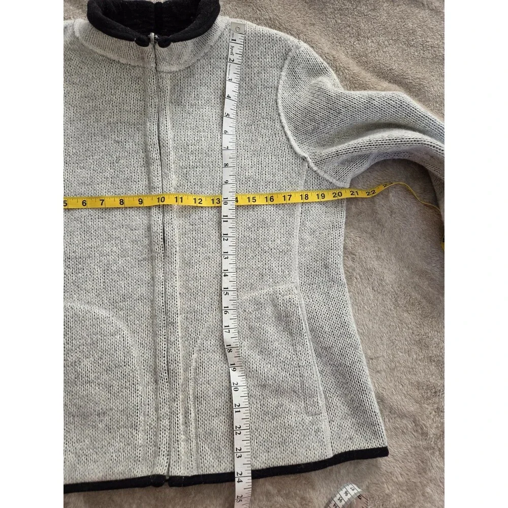 Coldwater Creek Marbled Sweater Fleece Jacket Size M Full Zip Gorpcore Granola